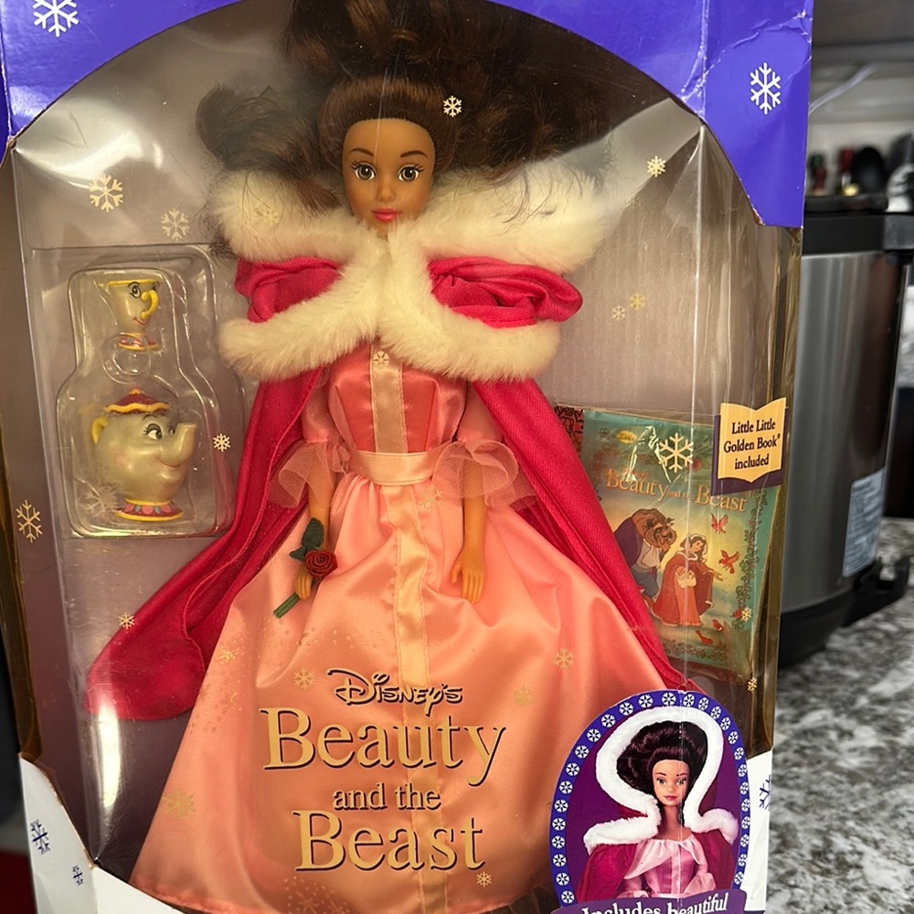Disney Beauty and the Beast Doll in Pink and Red